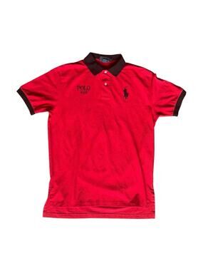 Vintage Polo Ralph Lauren Big Pony Polo Shirt Rugby Red L Embroidered